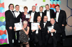 Joint winners of the Sustainable Development Award - Willmott Dixon for University of Leicester Centre for Medicine and the Environment Agency for Riv